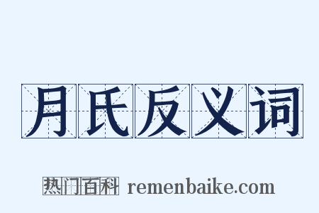 月氏反义词是什么意思的图片